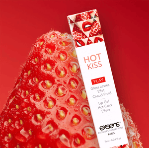 Exsensparis Sexual Wellness Strawberry Hot Kiss Strawberry Arousal Lip Gloss | Warming and Cooling Effect