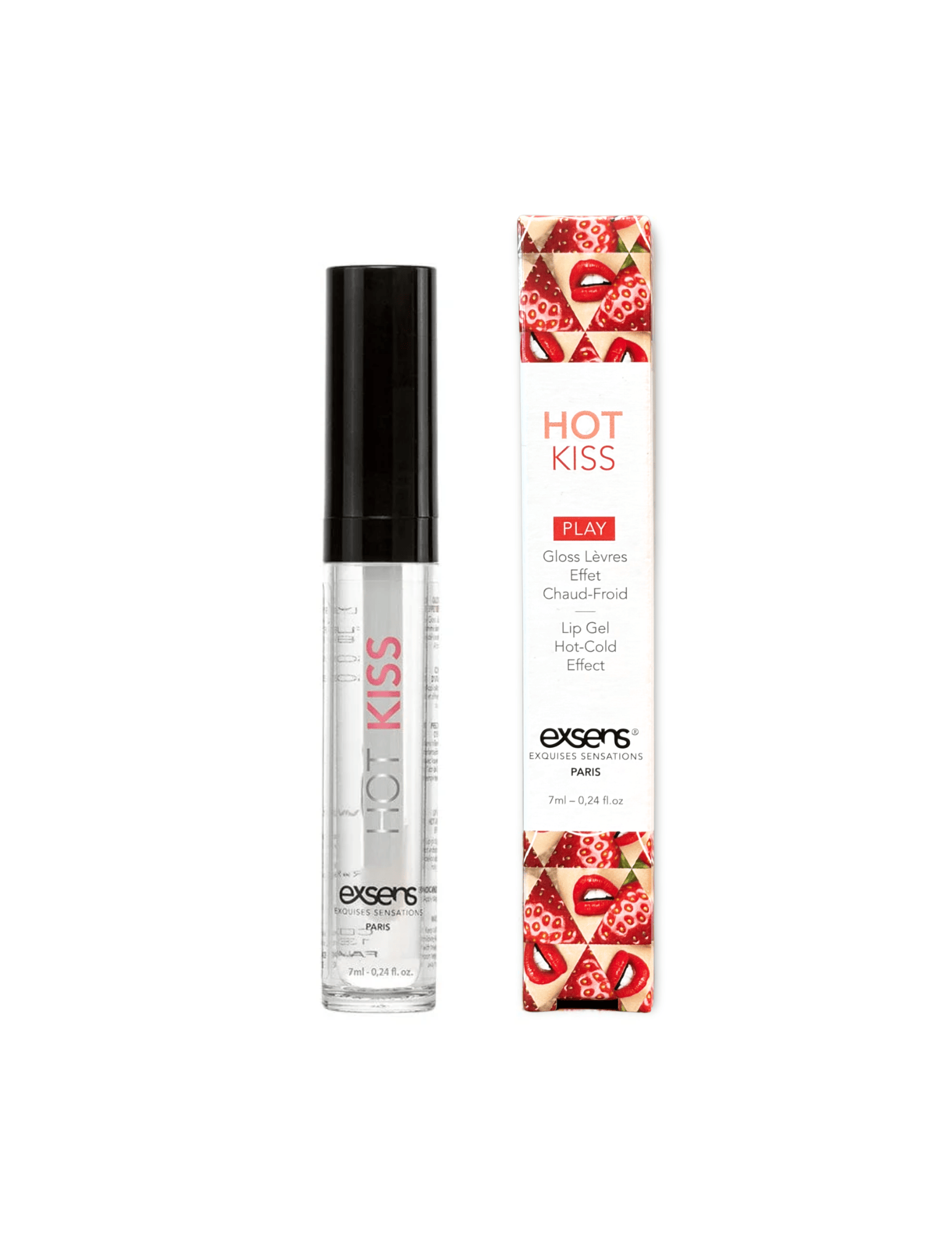 Exsensparis Sexual Wellness Strawberry Hot Kiss Strawberry Arousal Lip Gloss | Warming and Cooling Effect