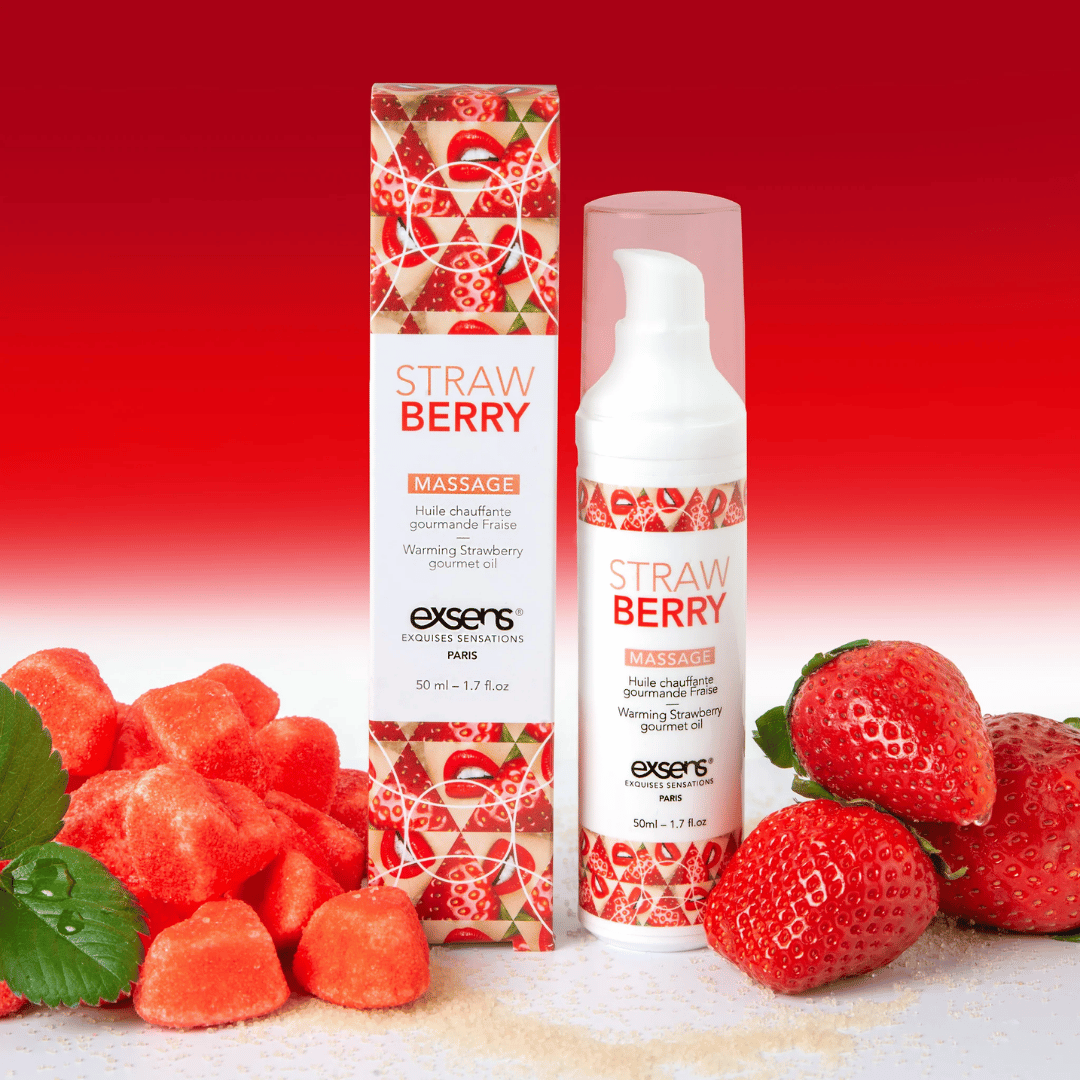 Strawberry Warming Intimate Massage Oil | Oral Pleasure - EXSENS