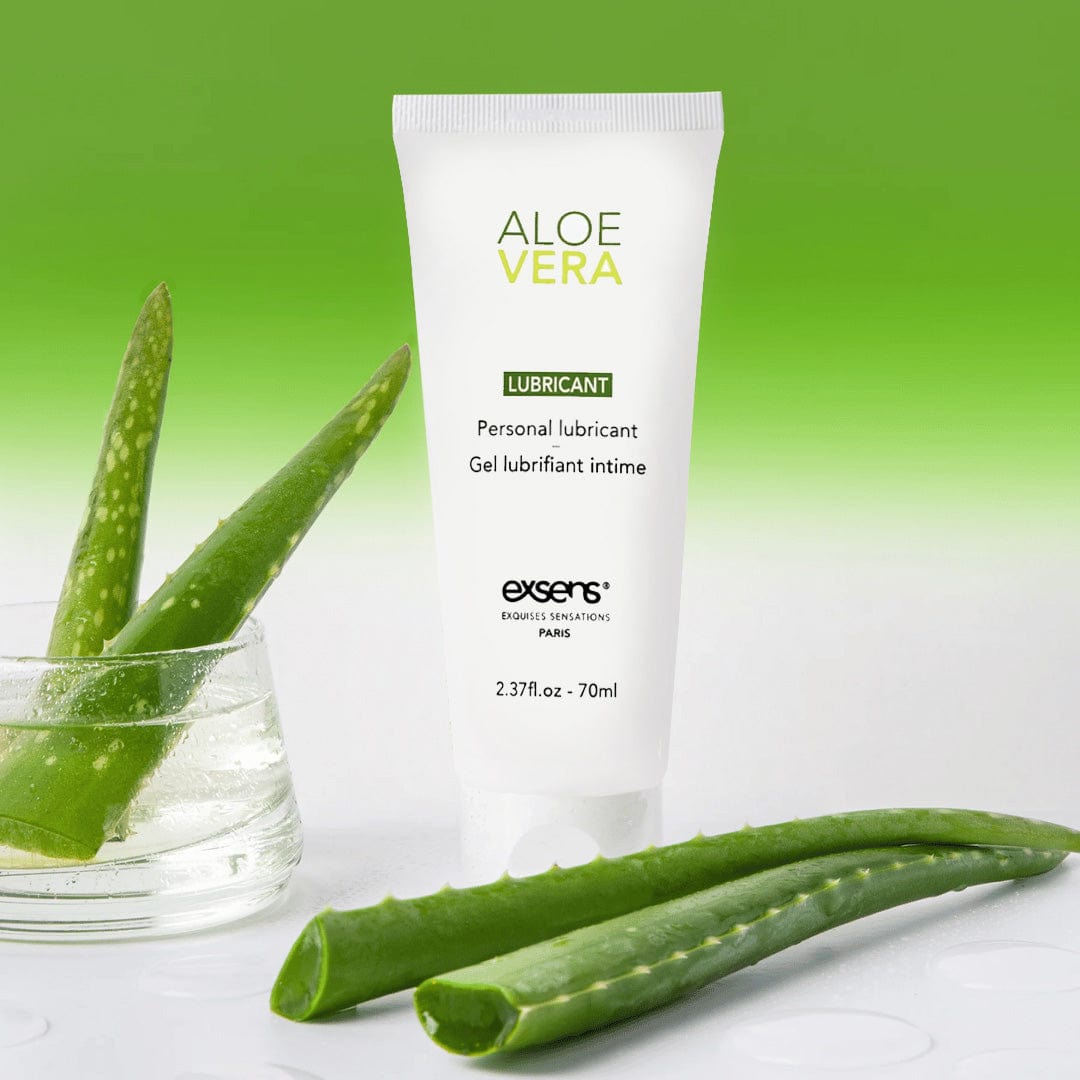 Exsensparis Sexual Wellness Aloe Vera Water-Based Lubricant Aloe Vera Vegan GMO Free Water-Based Intimate Lubricant 