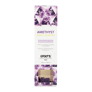 EXSENS Crystal Infused Massage Oil - Amethyst Sweet Almond