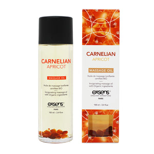EXSENS Crystal Infused Massage Oil - Carnelian Apricot
