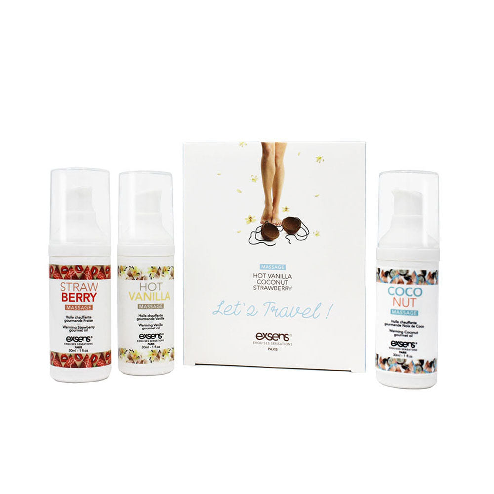 Let's Travel! Warming Intimate Massage Oil Kit